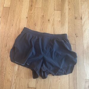 Lululemon men’s dark grey running shorts 3 inch inseam